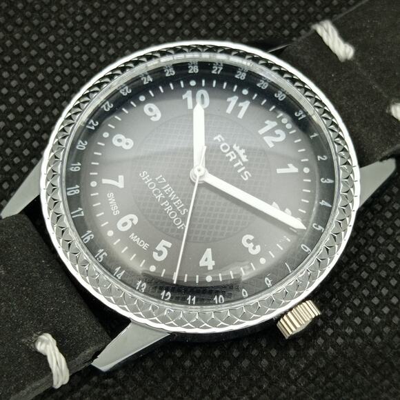 Fortis Men's Black and Silver Watch - Picture 6 of 8